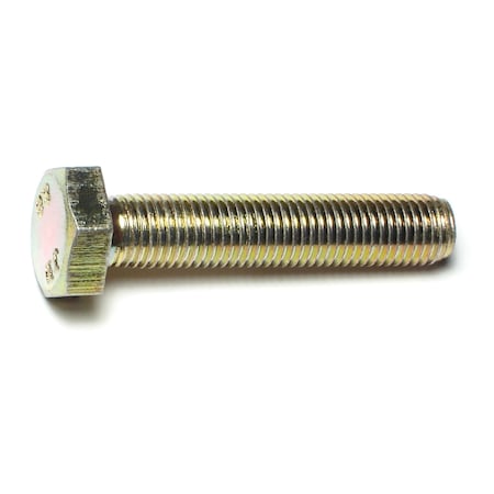 Midwest Fastener Class 8.8, M10-1.25 Hex Head Cap Screw, Zinc Plated Steel, 50 mm L, 25 PK 51347